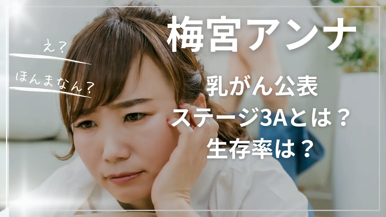 【梅宮アンナ乳がん公表】ステージ3Aとは？生存率は？
