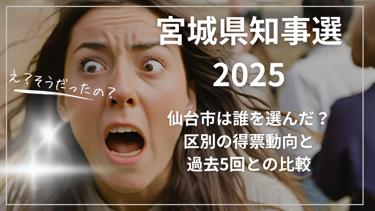 宮城県知事選2025で仙台市は誰を選んだ?
