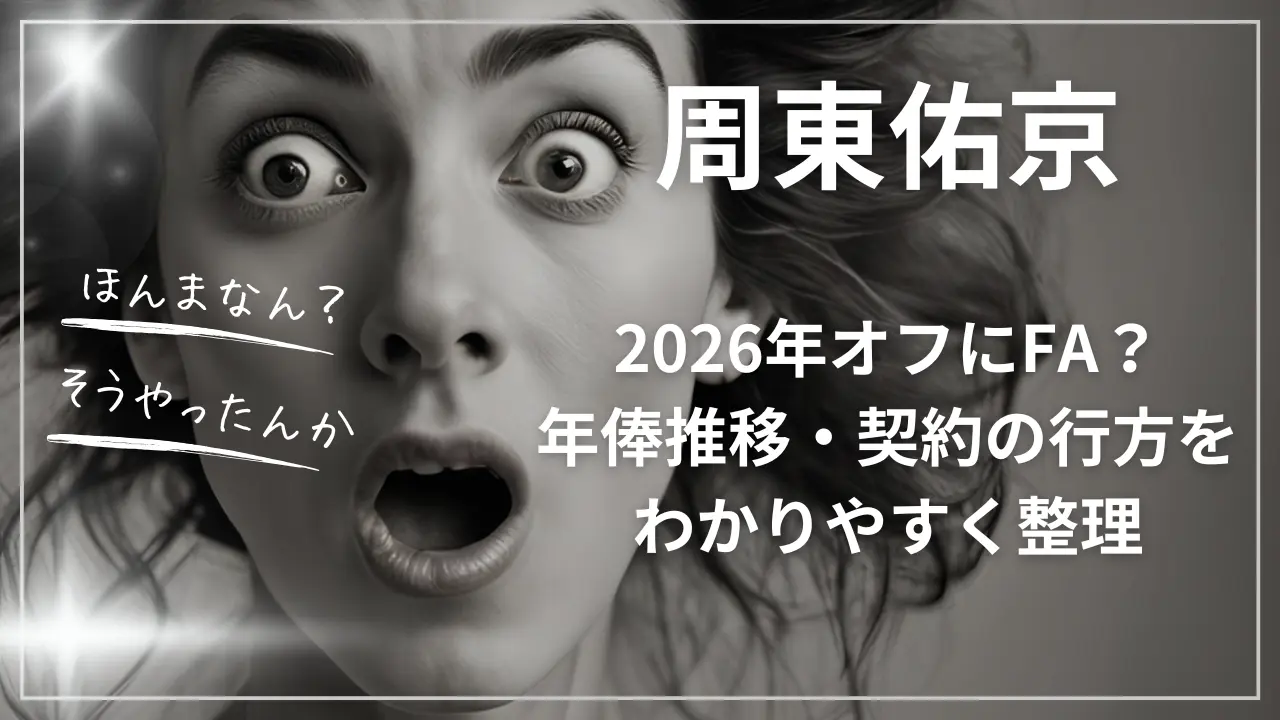 周東佑京は2026年オフにFA?