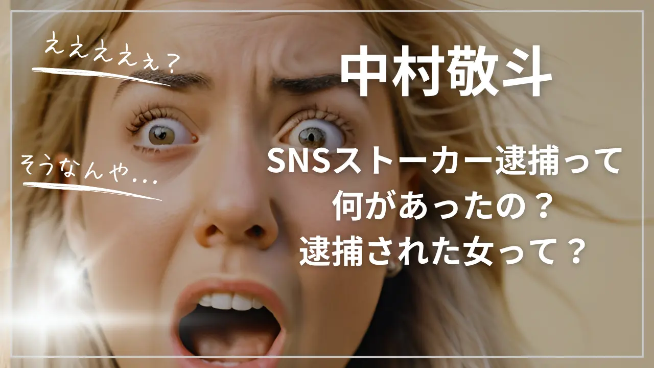 中村敬斗SNSストーカー逮捕