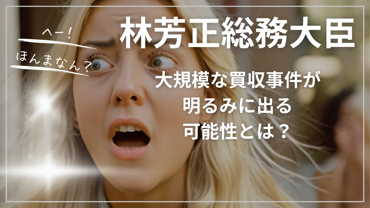 林芳正総務大臣：大規模な買収事件