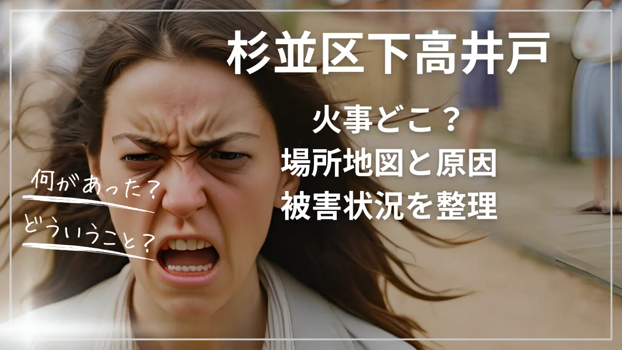 杉並区下高井戸の火事どこ？場所地図と原因、被害状況