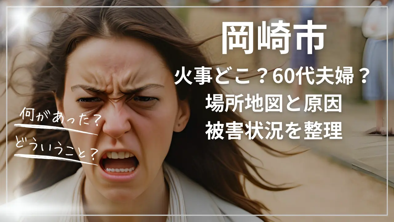 岡崎市の火事どこ？山の上？場所地図と原因、被害状況