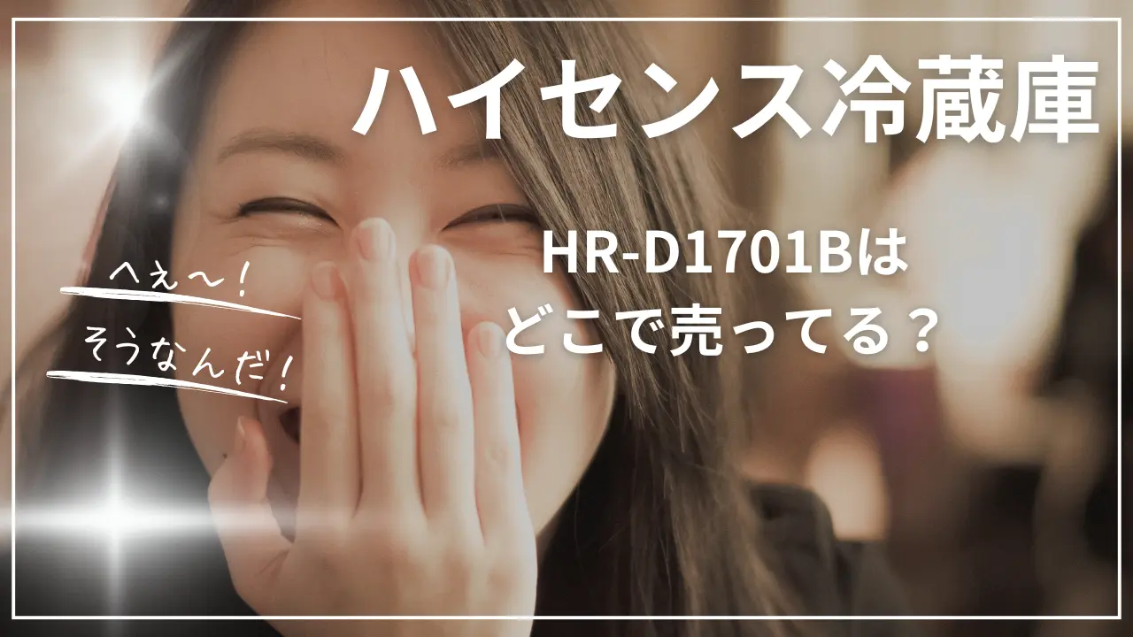 ハイセンスHR-D1701Bはどこで売ってる？