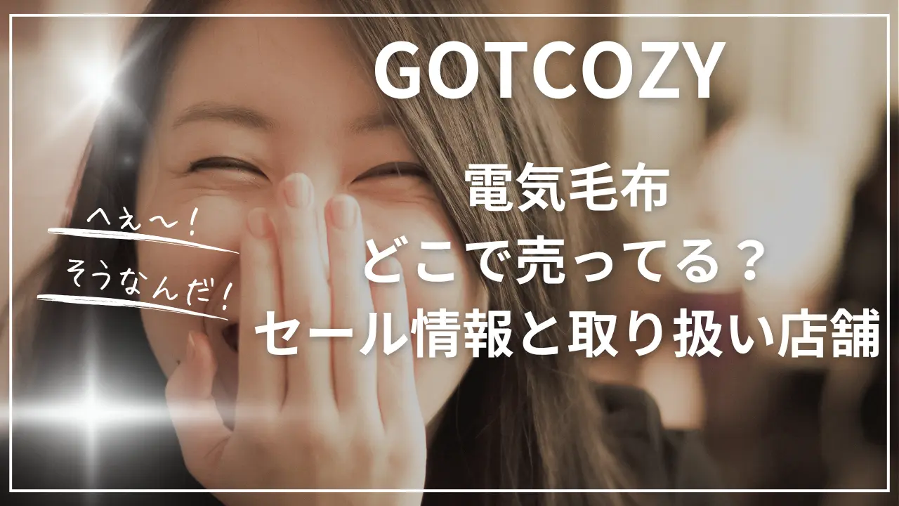 GOTCOZY電気毛布どこで売ってる？